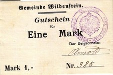 Wildenstein Diessner 431I.2a 1 marka o.D. (1914) /A14