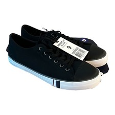 Ben Sherman Men's Canvas Shoe Memory Foam Black Size 9