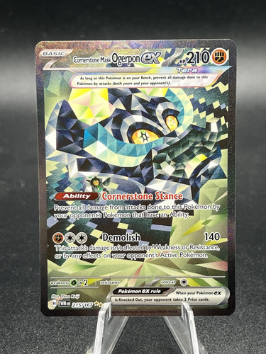Eckstein Maske Ogerpon EX 215/167 Pokemon AO2