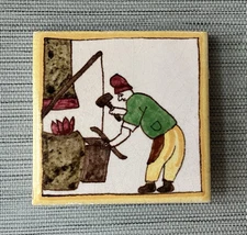 Antique AETCO American Faience European Style Art Tile, Blacksmith