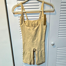 SKIMS Seamless Sculpt Mid Thigh Bodysuit in Sand