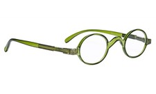 Professor Small Oval Round Reading Glasses Classic Vintage for Men in Green 0.50