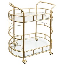 Gold Metal Bar Cart