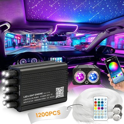 Auto RGBW LED 500-1200 Sternenhimmel Twinkle Meteor Lichtfaser Glasfaser Optik