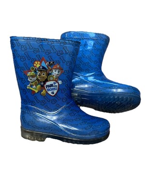 Blue Paw Patrol Light Up Wellies Size Child UK