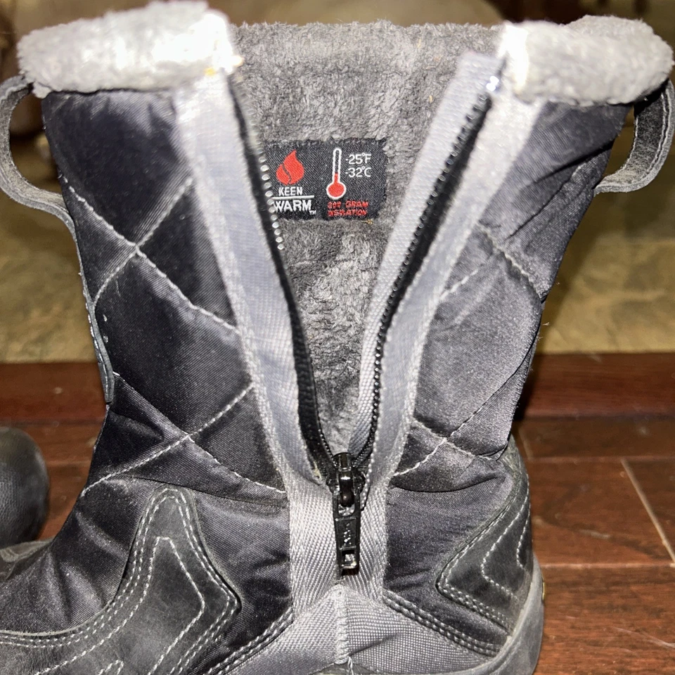 KEEN Betty Women Sz 5.5 Winter 200g Insulated Dry WP Zip Boot Boots Black Gray - Image 4 of 4