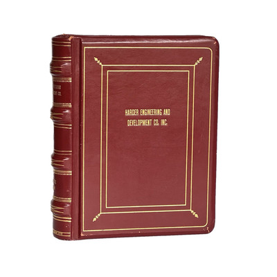 1959. Harder Engineering Minute Book, Nevada Corporation Oakland California Rare