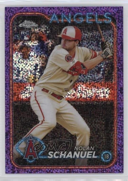 2024 Topps Chrome Purple Speckle Refractor /299 Nolan Schanuel #274 08kw