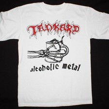 Vtg Tankard Band ALCOHOLIC METAL Cotton White All Size Unisex Shirt SG489