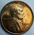 1941 Uncirculated Lincoln Wheat Cent Exact Coin Imaged #LWC1927