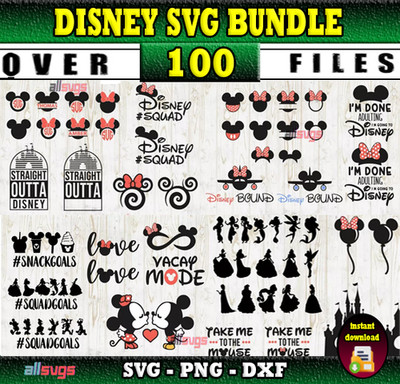 Disney SVG Bundle   Cartoon & Movie Cut Files for Cricut, Silhouette & Laser