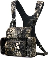 MOXULE Binocular Harness Chest Pack Bino Case with Rangefinder Pouch for Hunting