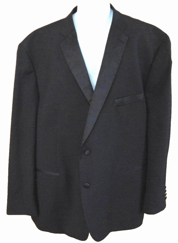 Blazer smoking preto masculino Adam Baker clássico fit casamento, vestido de festa ~ 58R - Imagem 4 de 4