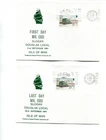 Isle of Man 1991 First/Last day Mr Cod Slogan covers, September, RPS, 363,367
