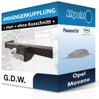 für Opel Movano 11.2012-12.2021 G.D.W. AnhäNgerkupplung Starr Neuware