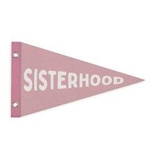 Girls Room Wall Art Decor,Toddler Girl Room Pennant Flags,Pink sisterhood