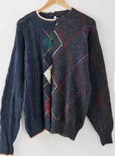 Vintage Spliced Argyle Sweater Size M
