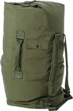 Military Duffle Bag OD Green Nylon Sea Bag Carry Straps Army Duffel USGI