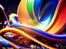 Abstract Atraction Modern Painting Christmas gift Canvas framed deco home wall