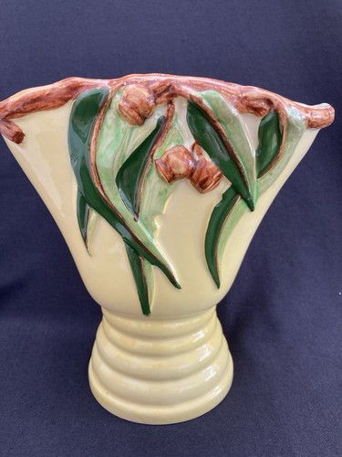 Diana Australian Pottery Gumnut And Gumleaf Vase C.1940
