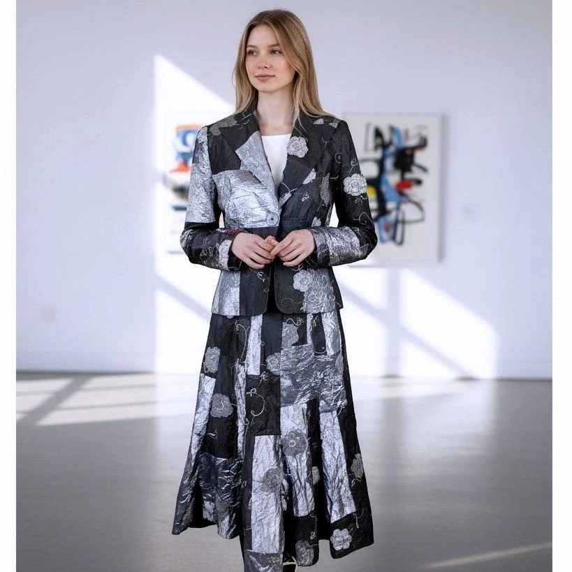silver ladies dress suits Formal Regular Size & Suit Separates for Women for sale silver color suit