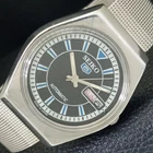 JAPAN 6309A VINTAGE SEIKO 5 AUTOMATIC MENS BLACK COLOR DIAL WATCH a702731-1