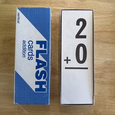 Vintage 1985 Learning Resources Classroom 100 Flash Cards Vertical Addition USA