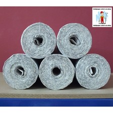 5 Rolls Of Anaglypta, PASTE THE WALL, Reinforced Woodchip Wallpaper