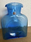 BLENKO Blue Glass Pitcher Water Jug Carafe