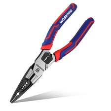 WORKPRO 6-in-1 Needle Nose Pliers, 8 Inch Multipurpose Long Nose Pliers with