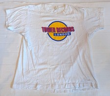 Vintage 80s TOWER RECORDS LONDON T-Shirt - L  SCREEN STARS - MADE IN USA - RARE!