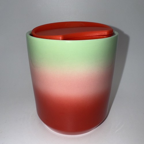 Starbucks Holiday 2020 Pearl Red Green Ombré Ceramic Cup Mug w/Lid 8oz - Picture 2 of 10