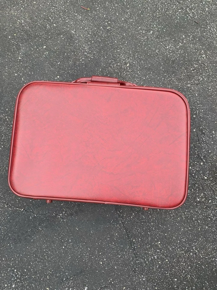 Комплект x4 бордовый винтажный American Tourister багажа чемодан мягкая подкладка - Изображение 3 из 4