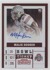 2017 Panini Contenders Draft Picks Bowl Ticket 43/49 Malik Hooker #198 Auto 00jz