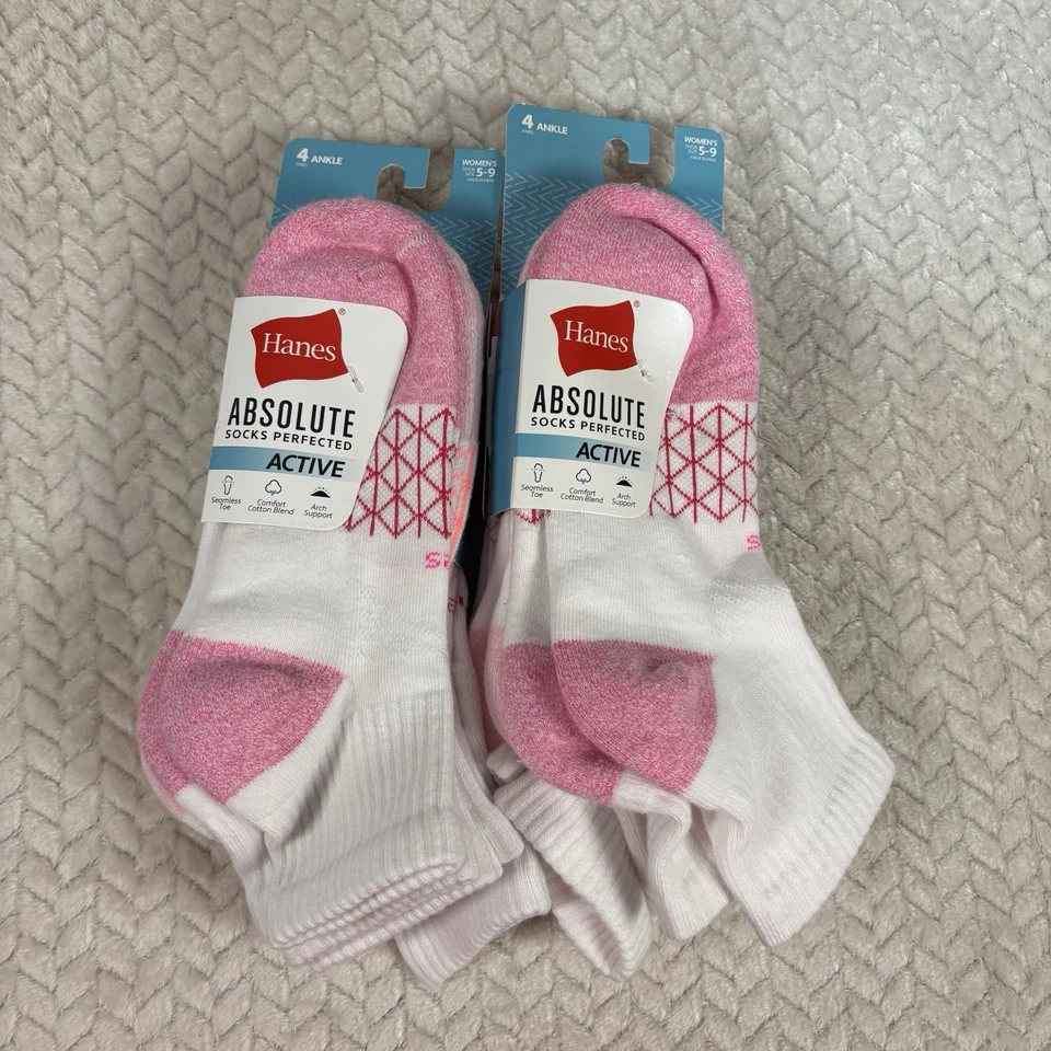 Calcetines Hanes Absolute Perfeccionados Tobillo Activo 8 Pares Para Mujer Talla 5-9 Foto 2 de 4