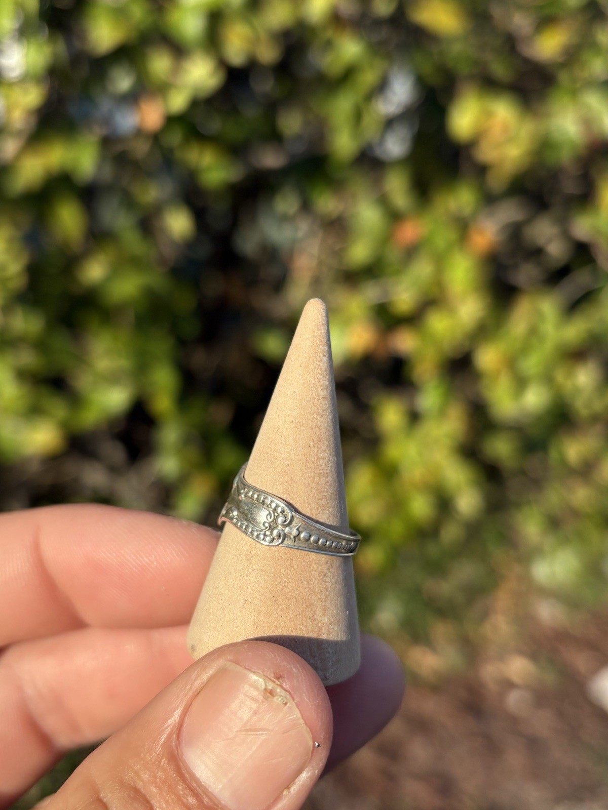 925 Silver spoon ring size 7 - image 2