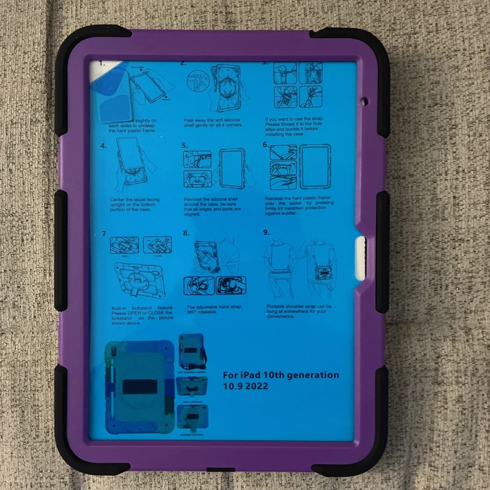 LifeProof Purple iPad Case with Screen Protector 10th generation ipad case - Image 4 of 4