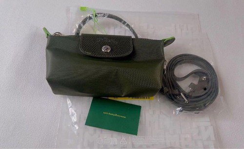 Longchamp Le Pliage Tote Shoulder Bag Pliage Forest Green XS Mini 5 France New - Picture 5 of 12