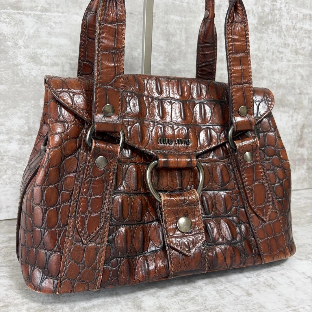 Brown Leather Exterior Miu Miu Bags & Handbags for Women for sale