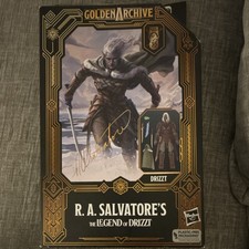 Hasbro Golden Archive Drizzt Dungeons & Dragons Figure Autographed R.A. Salvato