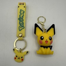 Pokemon Pikachu 3D Figure Bag Clip-On Keychain Bag Backpack Accessorie Keyring