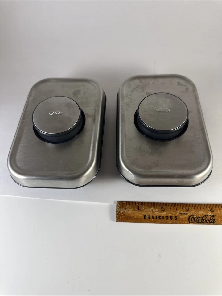2 OXO Stainless Steel Storage Container Pop Tops 4x6 Inches - Image 3 of 3