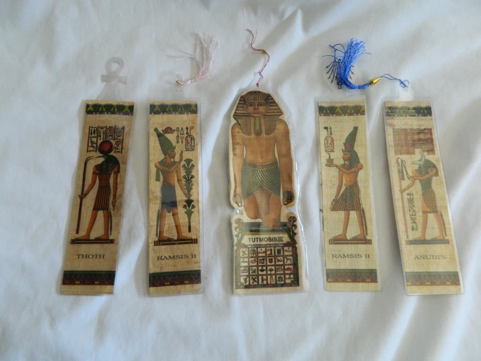 10 Egyptian Papyrus Paper Pharaoh Bookmark Excellent High Quality 6" - 7" - Image 3 of 3