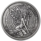 Limited 1 oz Hobo Nickel Antiqued Art Round Green Fairy Fishbone Silver w/ COA