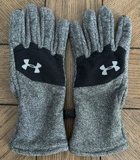 UNDER ARMOUR UA SURVIVOR FLEECE COLDGEAR BOYS/GIRLS GLOVES, GRAY, 1300832-014