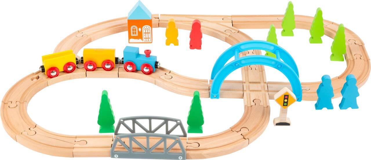 Small Foot 11491 Big Journey Wooden, Made of Wood, Toy Train Construction Set, 4