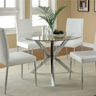 Round Glass Dining Table and 2/4 Chairs Set Kitchen Home Office Dining Furniture