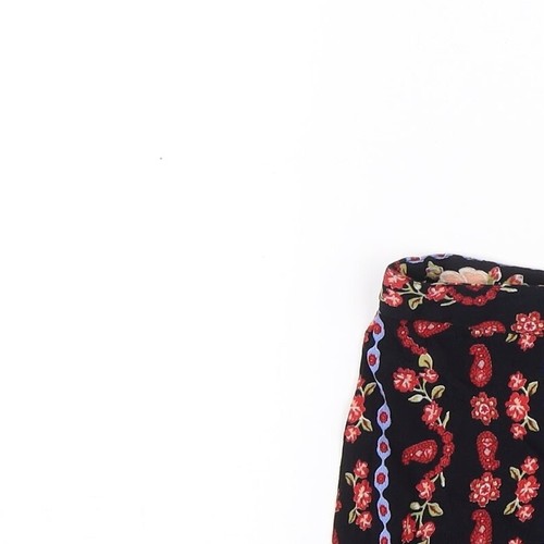 Miss Selfridge Womens Black Paisley Cotton Blend Sweat Shorts Size 10 Reg - Picture 3 of 12
