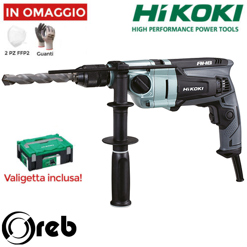 TRAPANO A PERCUSSIONE 860 WATT PESO 3 KG HITACHI HIKOKI DV20VD - Foto 1 di 2