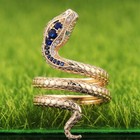 Fashion 18K Gold Plated Cubic Zirconia Snake Rings for Women Wedding Jewelry